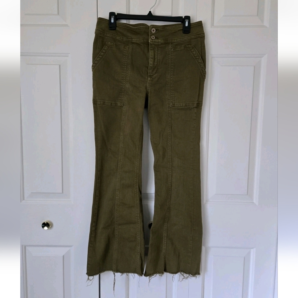 Anthropologie Pilcro And The Letterpress High Rise Utility Bootcut Jeans Size 30